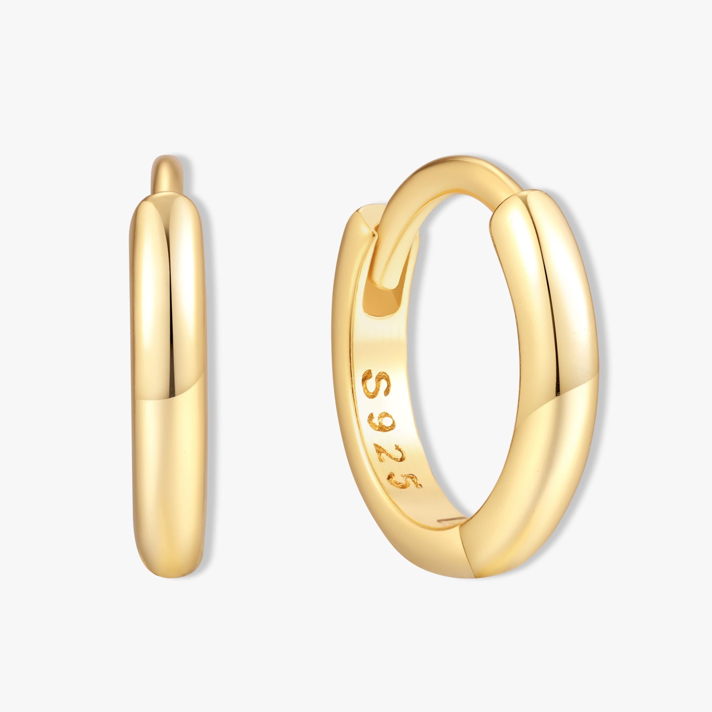 Essential Dainty Huggie Hoops In Gold