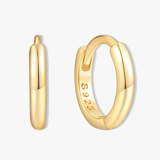 Essential Dainty Huggie Hoops In Gold