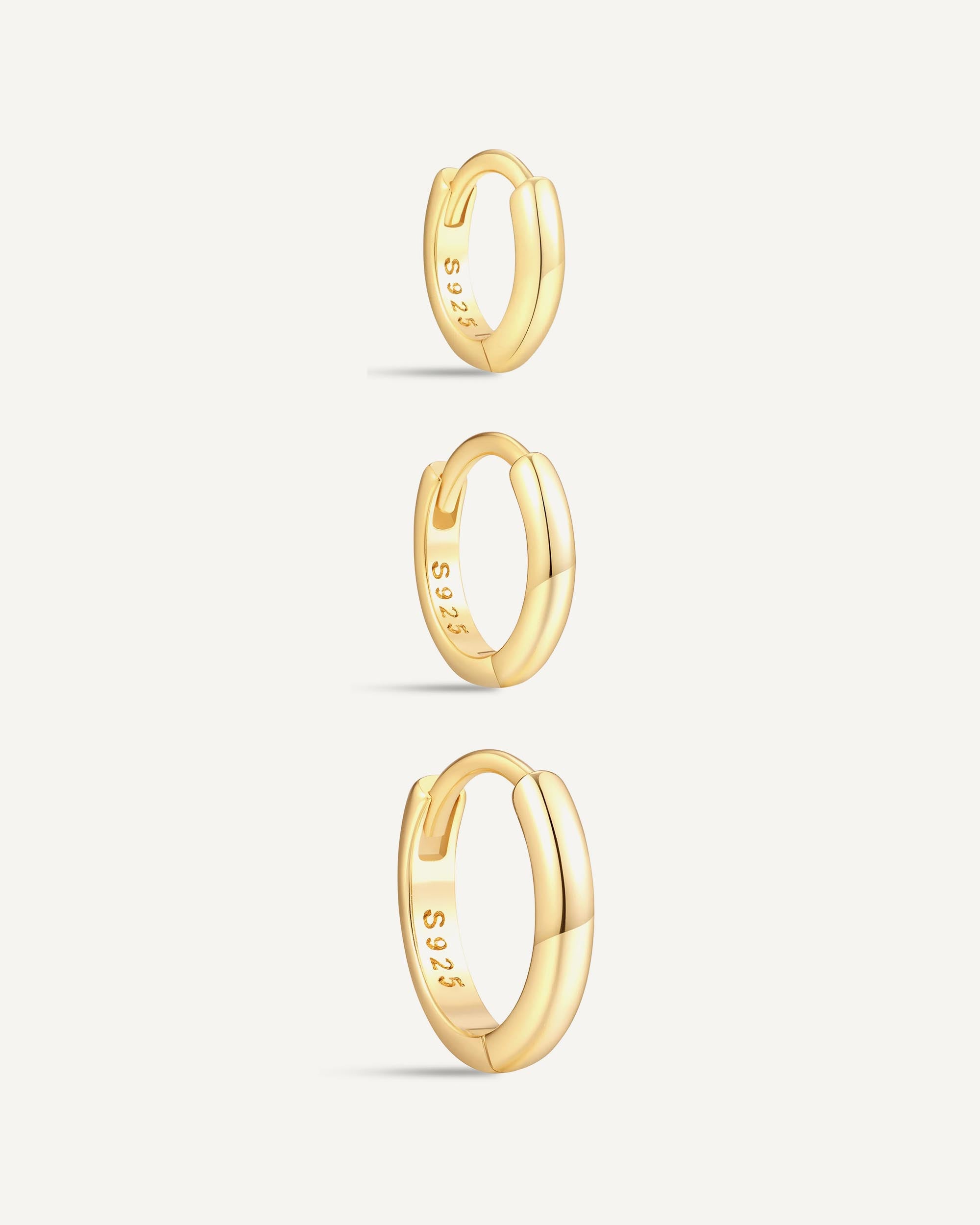 Essential Dainty Huggie Hoops In Gold