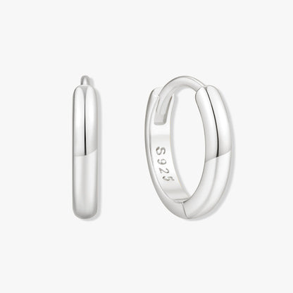 Essential Dainty Huggie Hoops In Silver