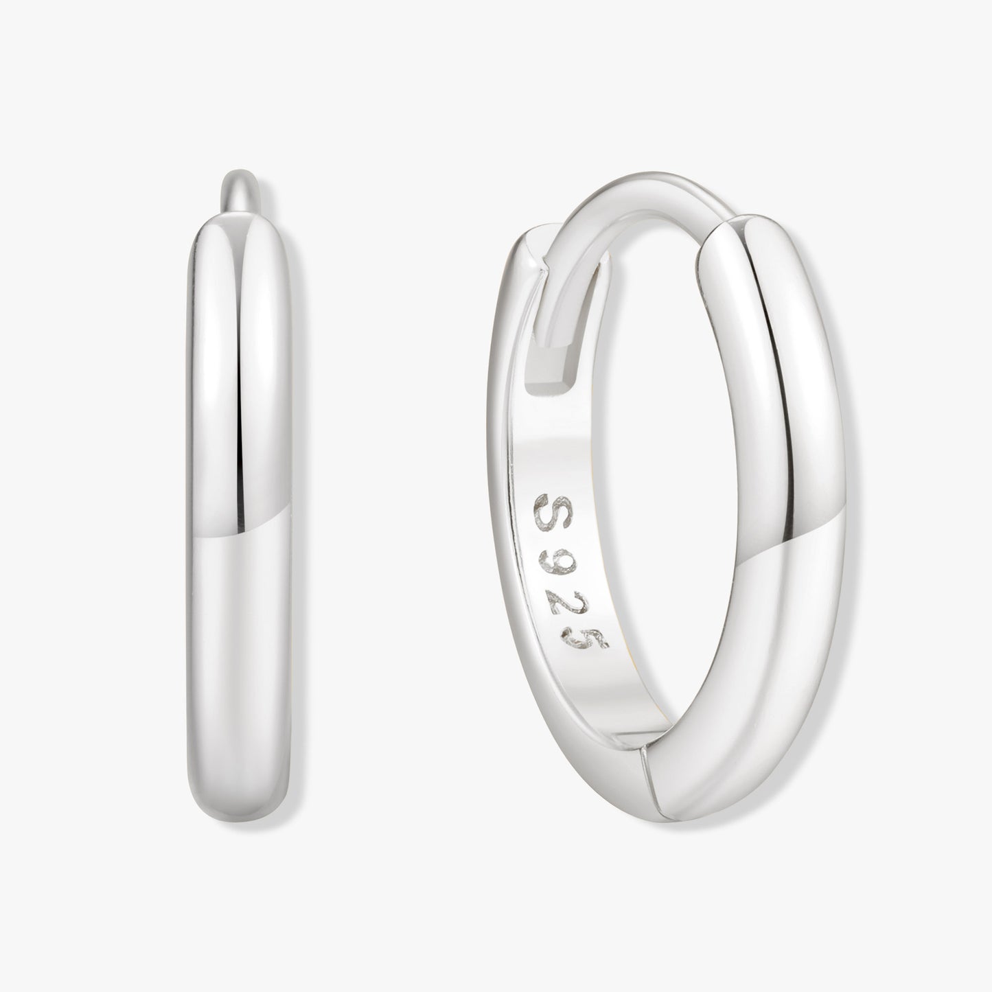 Essential Dainty Huggie Hoops In Silver