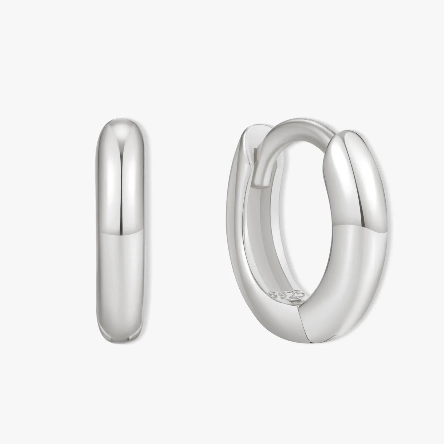 Essential Dainty Huggie Hoops In Silver