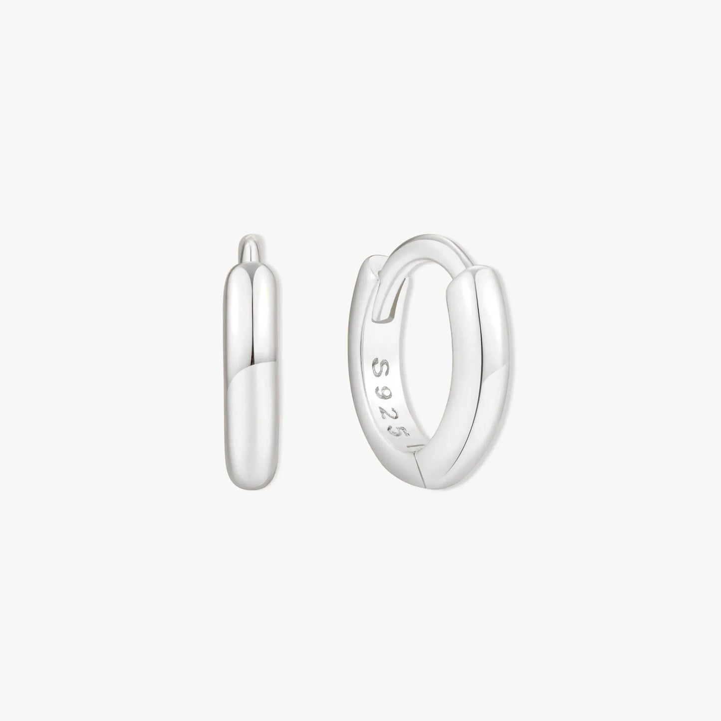 Essential Dainty Huggie Hoops In Silver