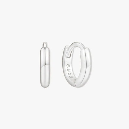 Essential Dainty Huggie Hoops In Silver