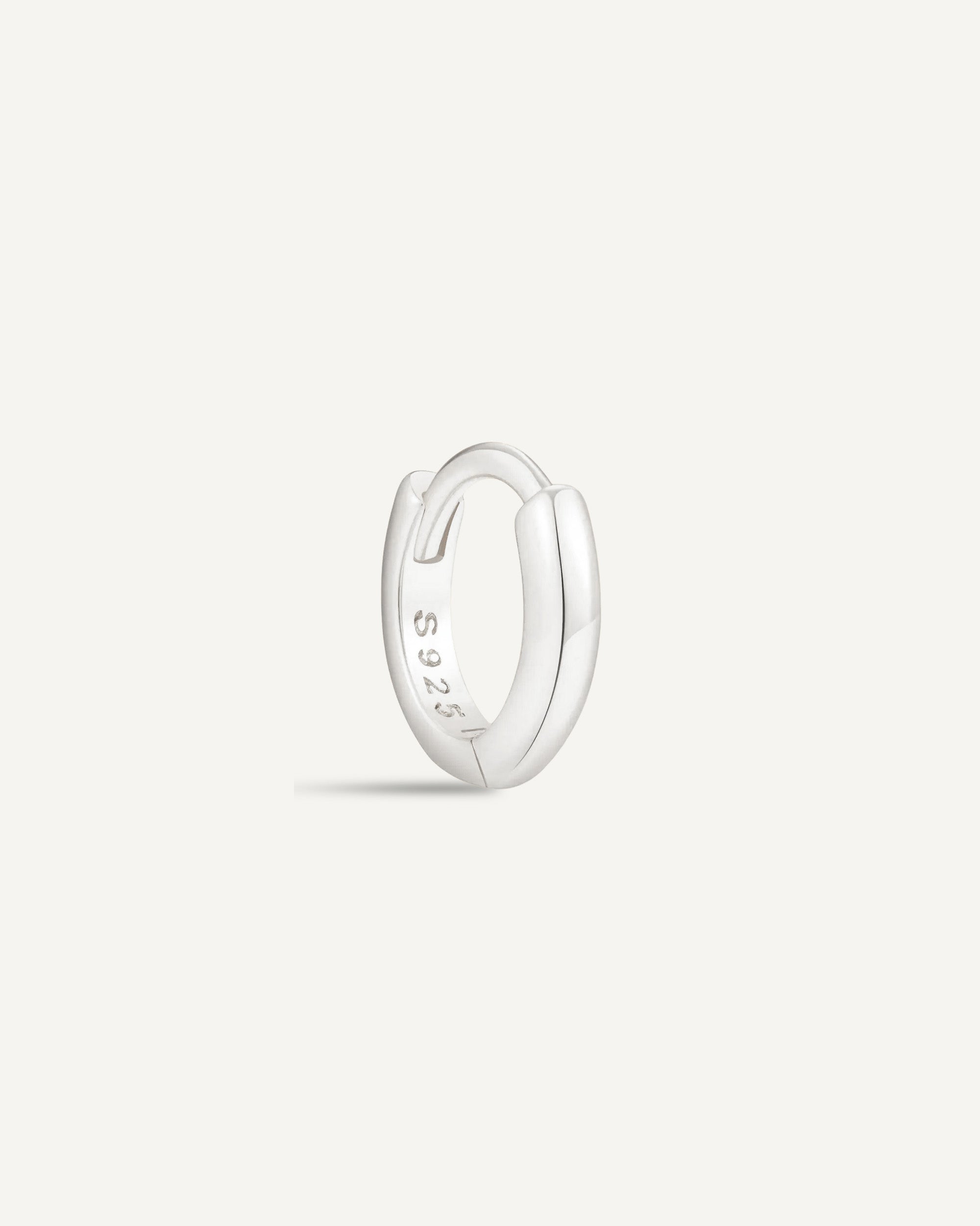 Essential Dainty 6mm Helix Hoop in Silver