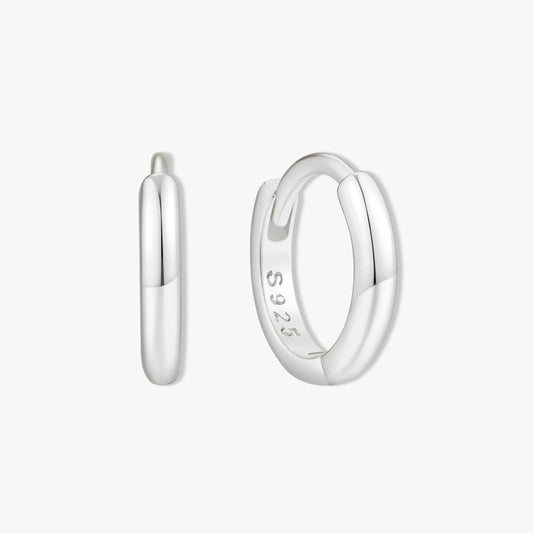 Essential Dainty Huggie Hoops In Silver