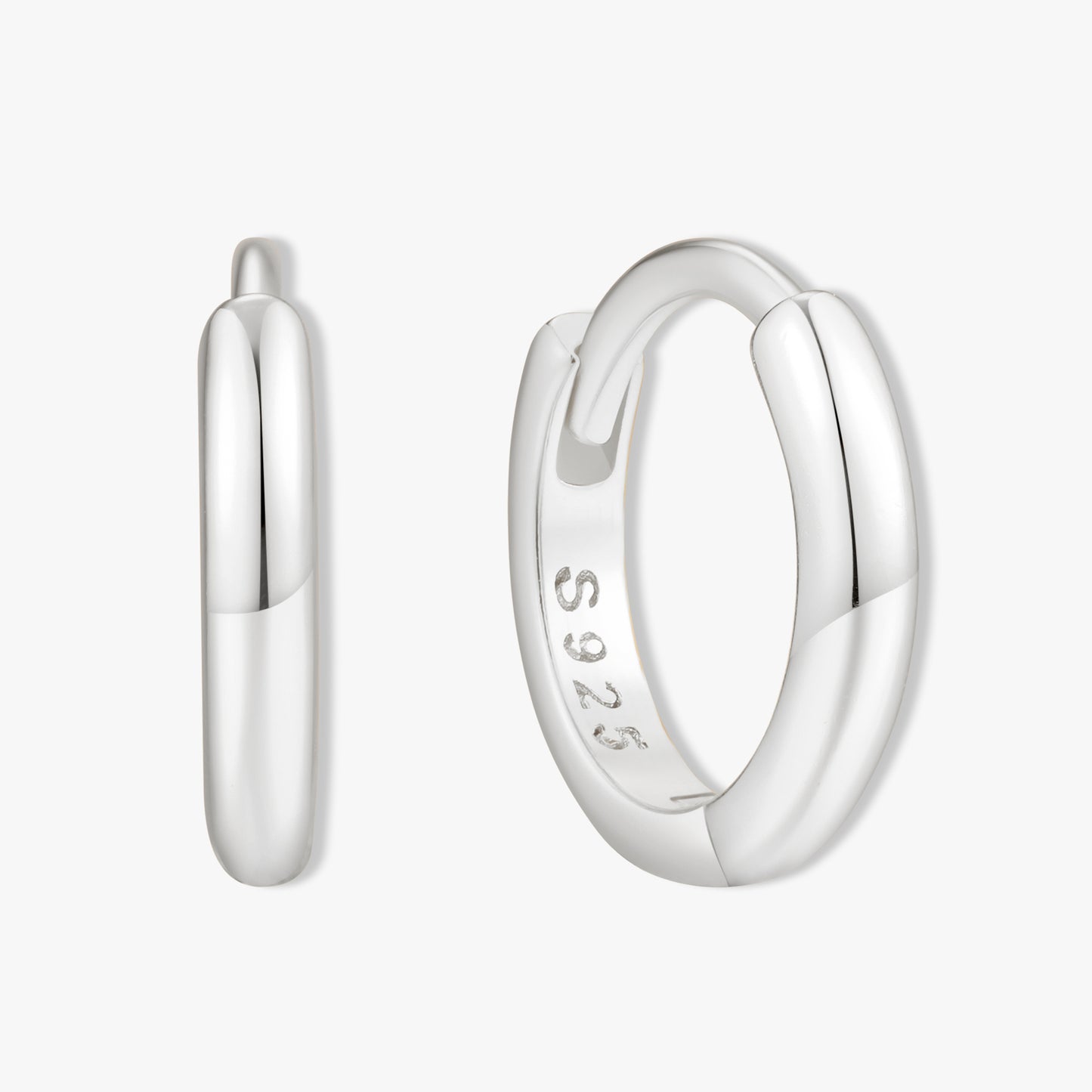 Essential Dainty Huggie Hoops In Silver