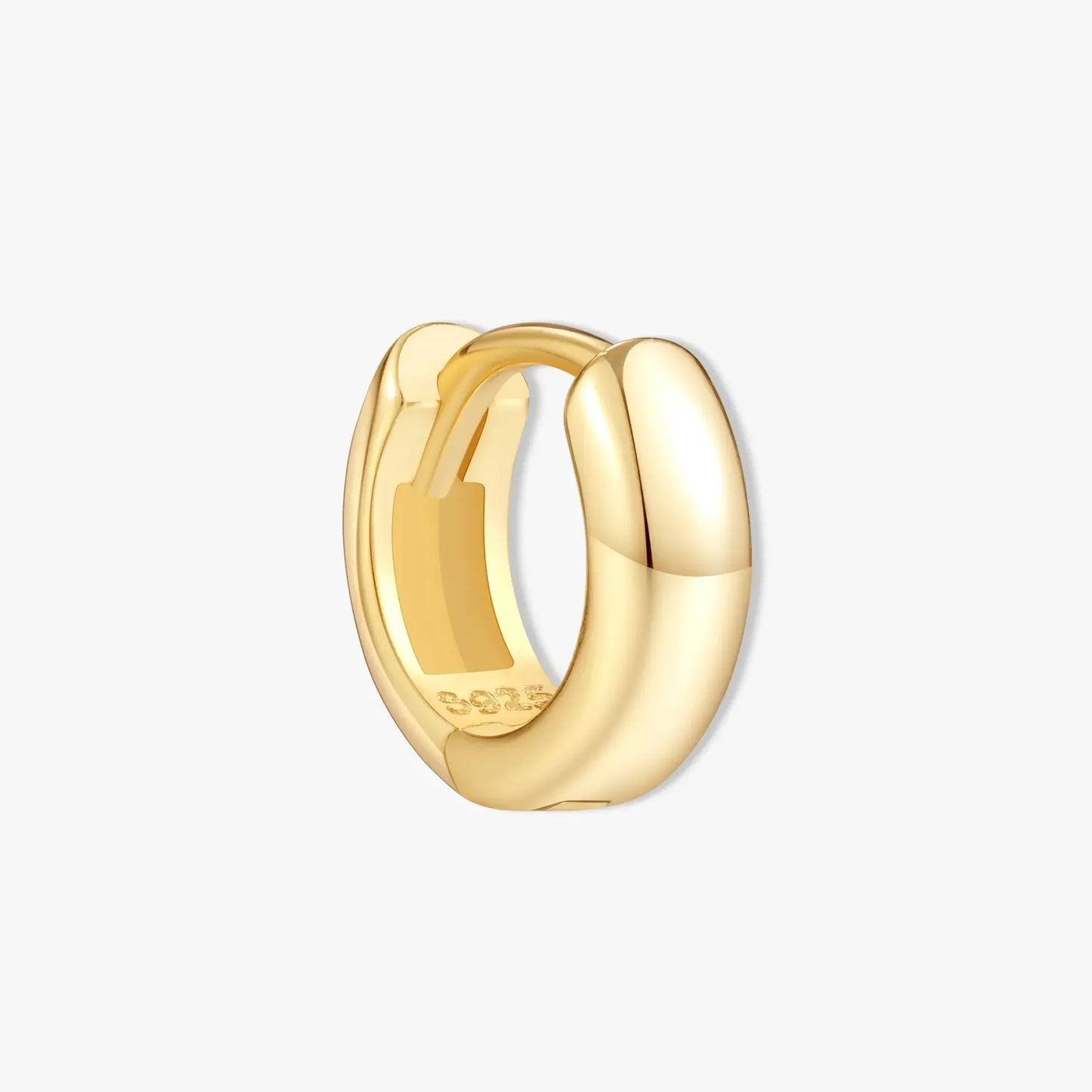 Chunky Bold Huggie Hoops In Gold