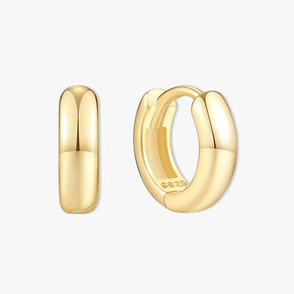 Chunky Bold Huggie Hoops In Gold