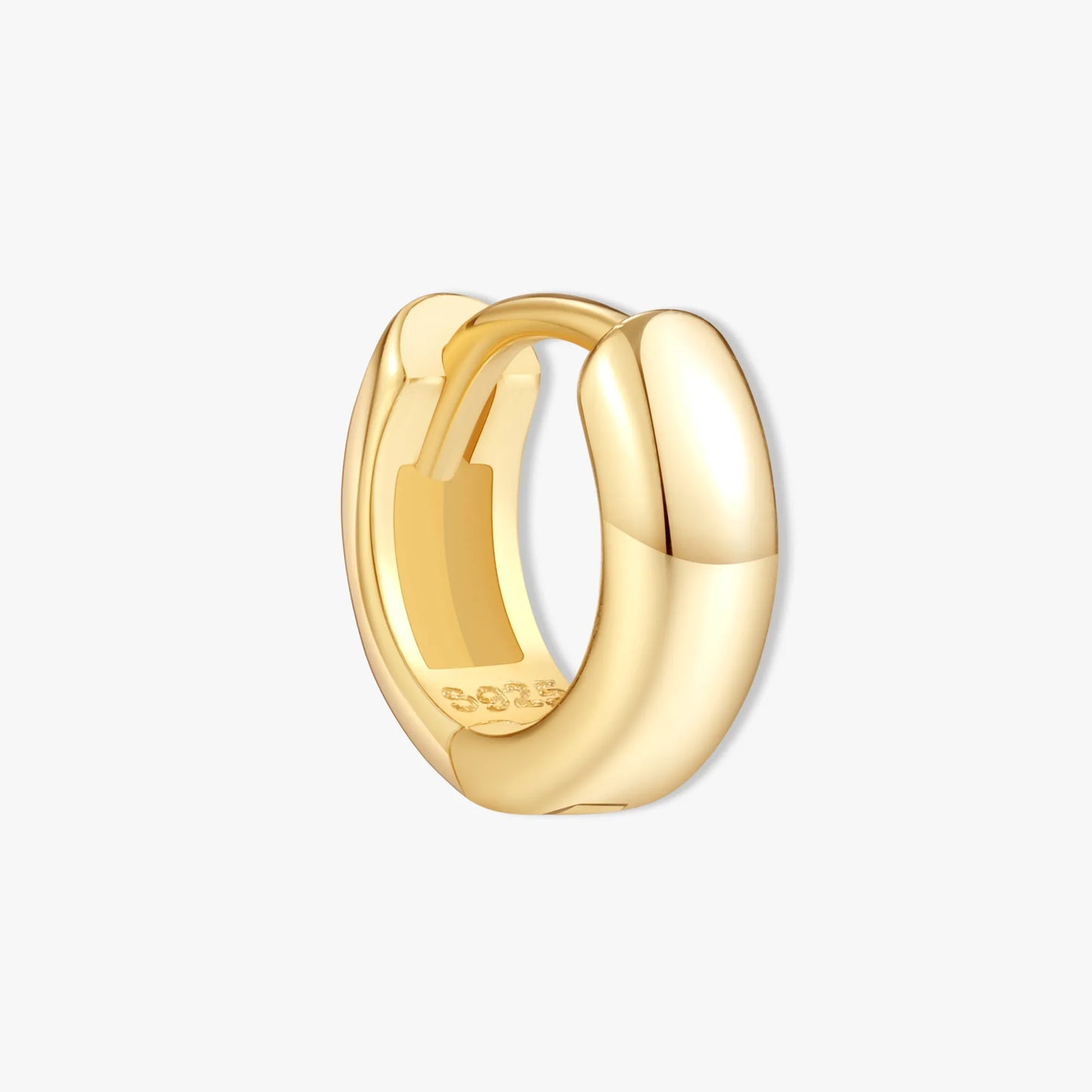 Chunky Bold Huggie Hoops In Gold