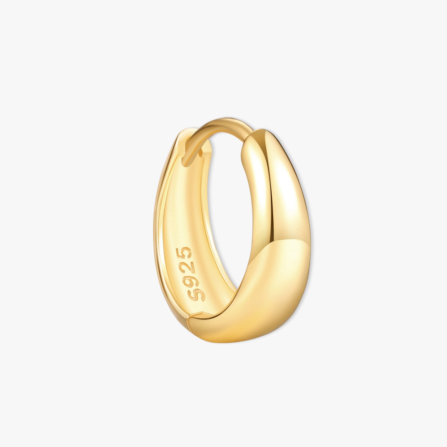 Tapered Huggie Hoops In Gold