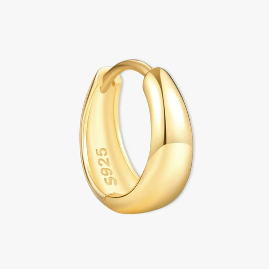 Tapered Huggie Hoops In Gold