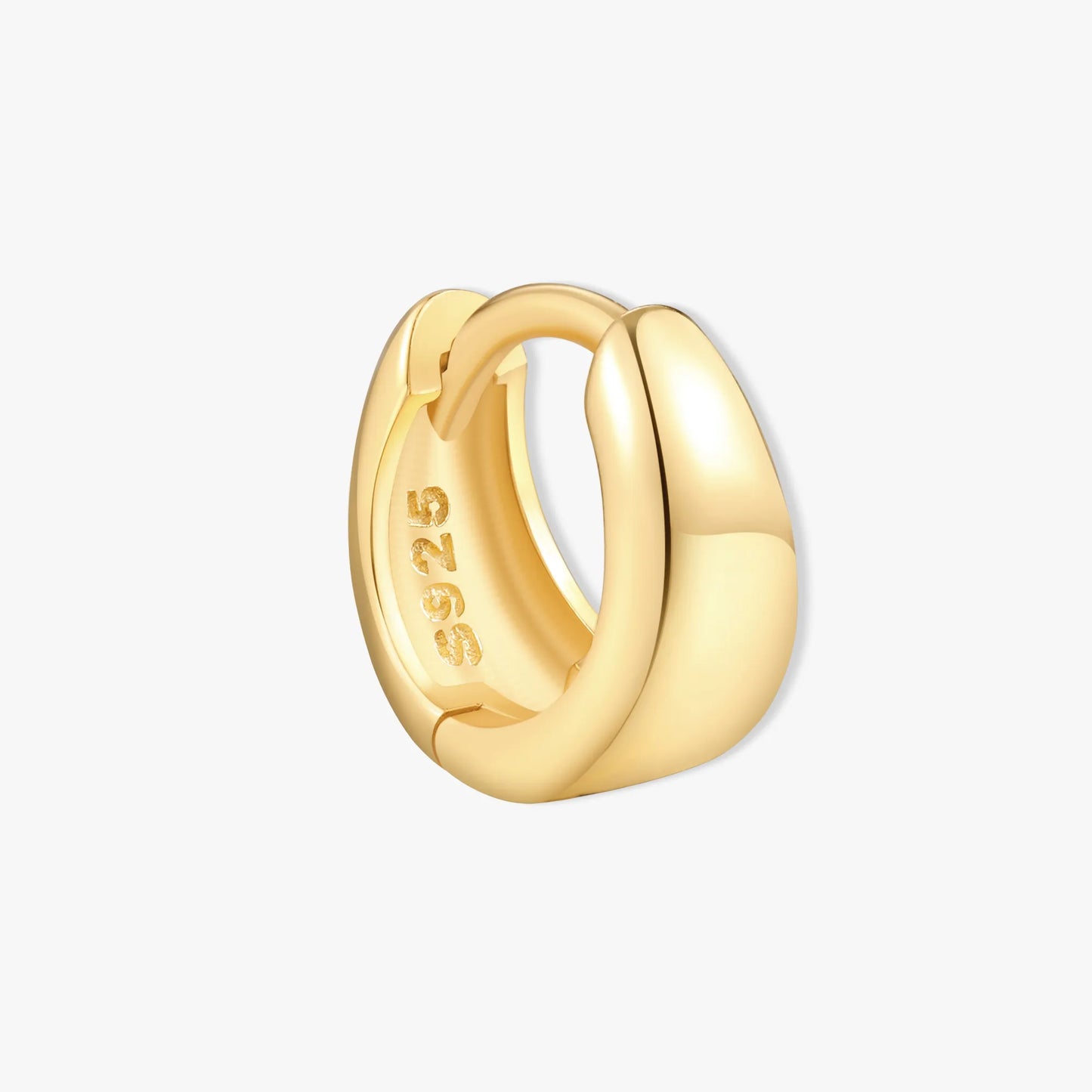 Tapered Huggie Hoops In Gold