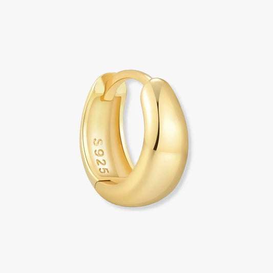 Tapered Huggie Hoops In Gold
