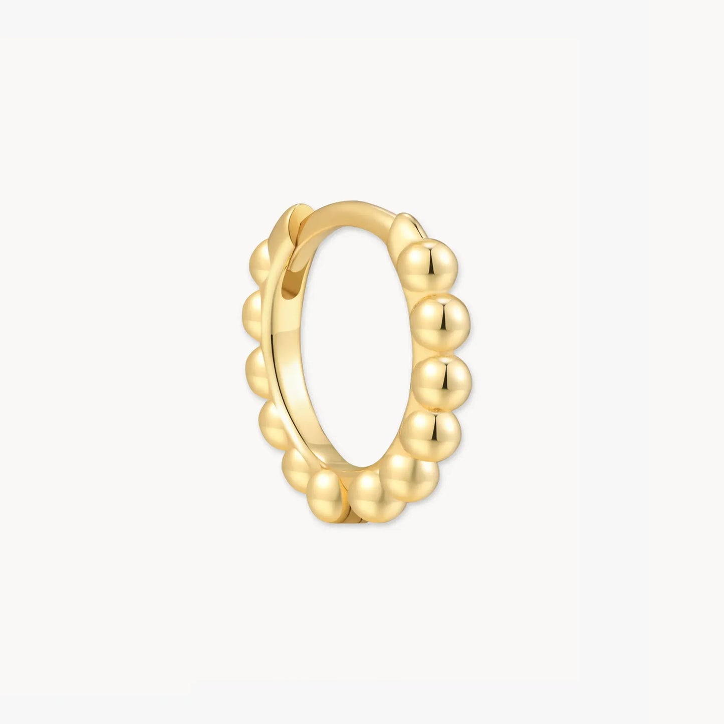 Bobble Huggie Hoops In Gold