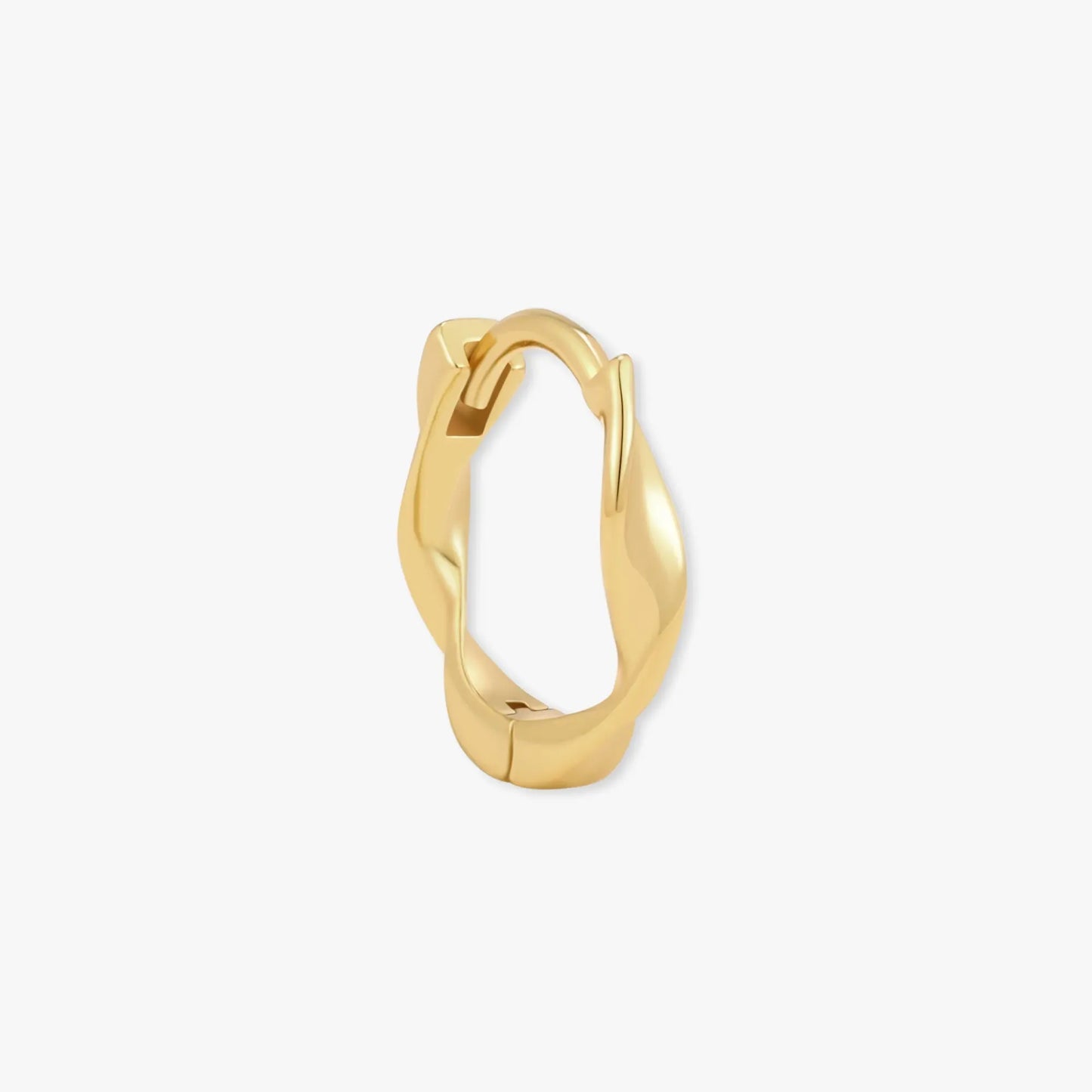 Twisted Huggie Hoops In Gold