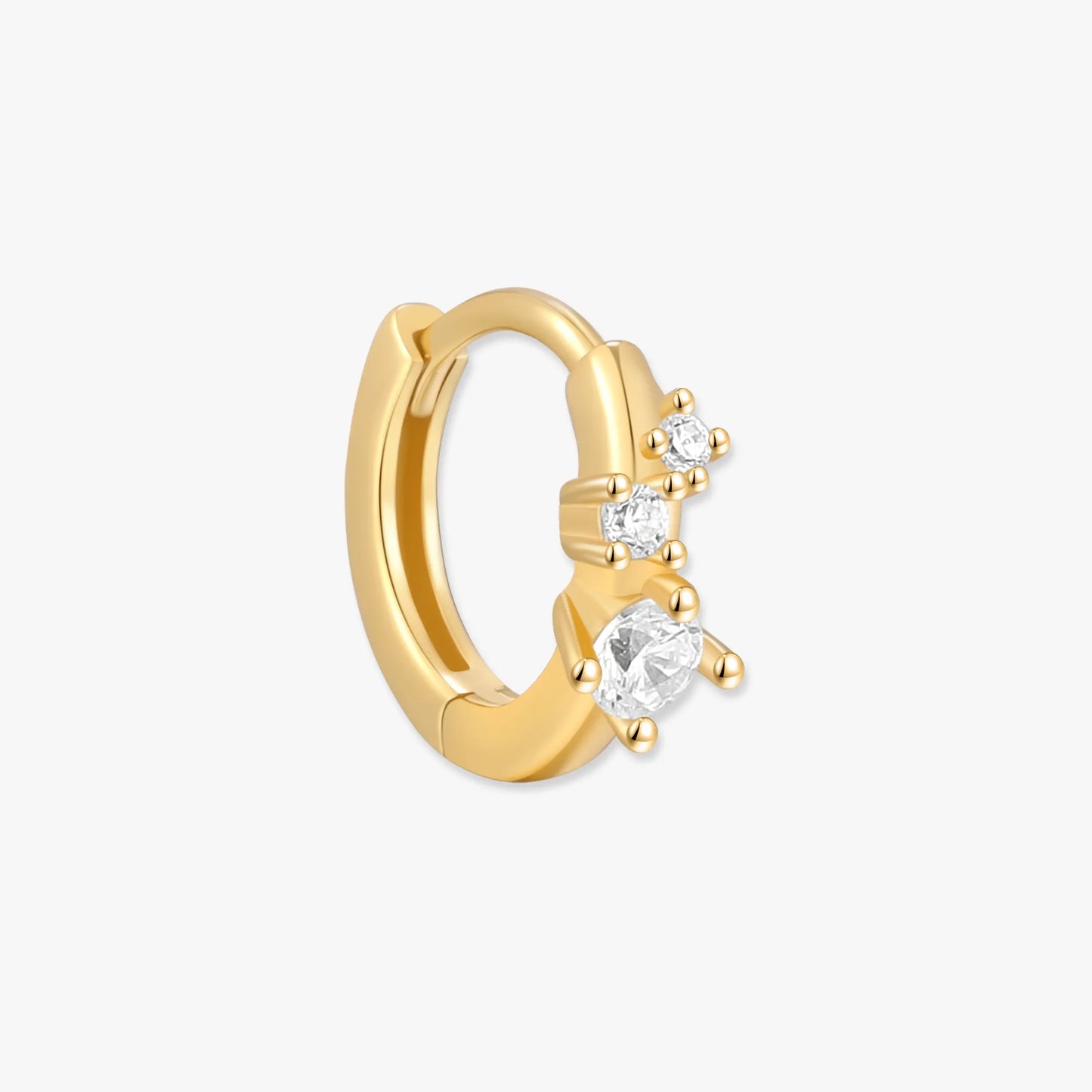 Sprinkle Crystal Huggie Hoops In Gold