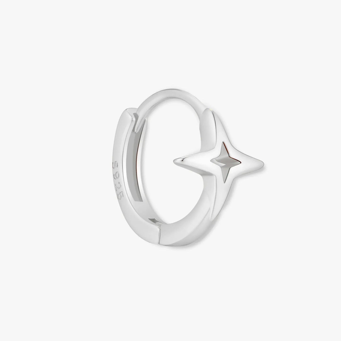 Tiny Star Huggies in Silver