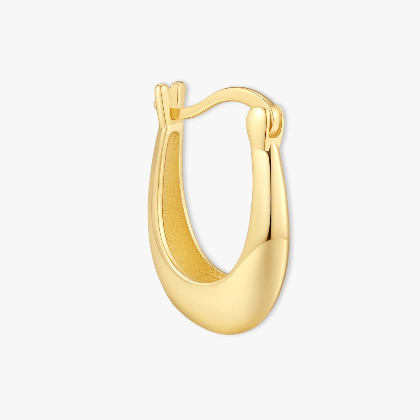 Crescent Hoop Earrings in Gold