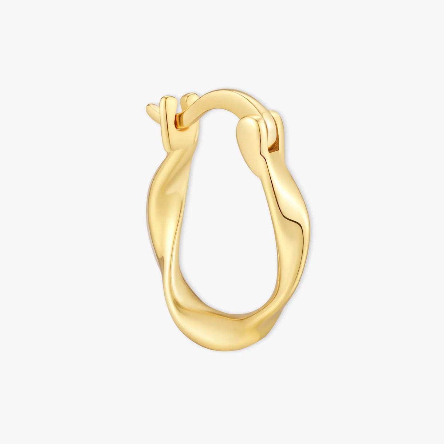 Twisted Hoop Earrings in Gold