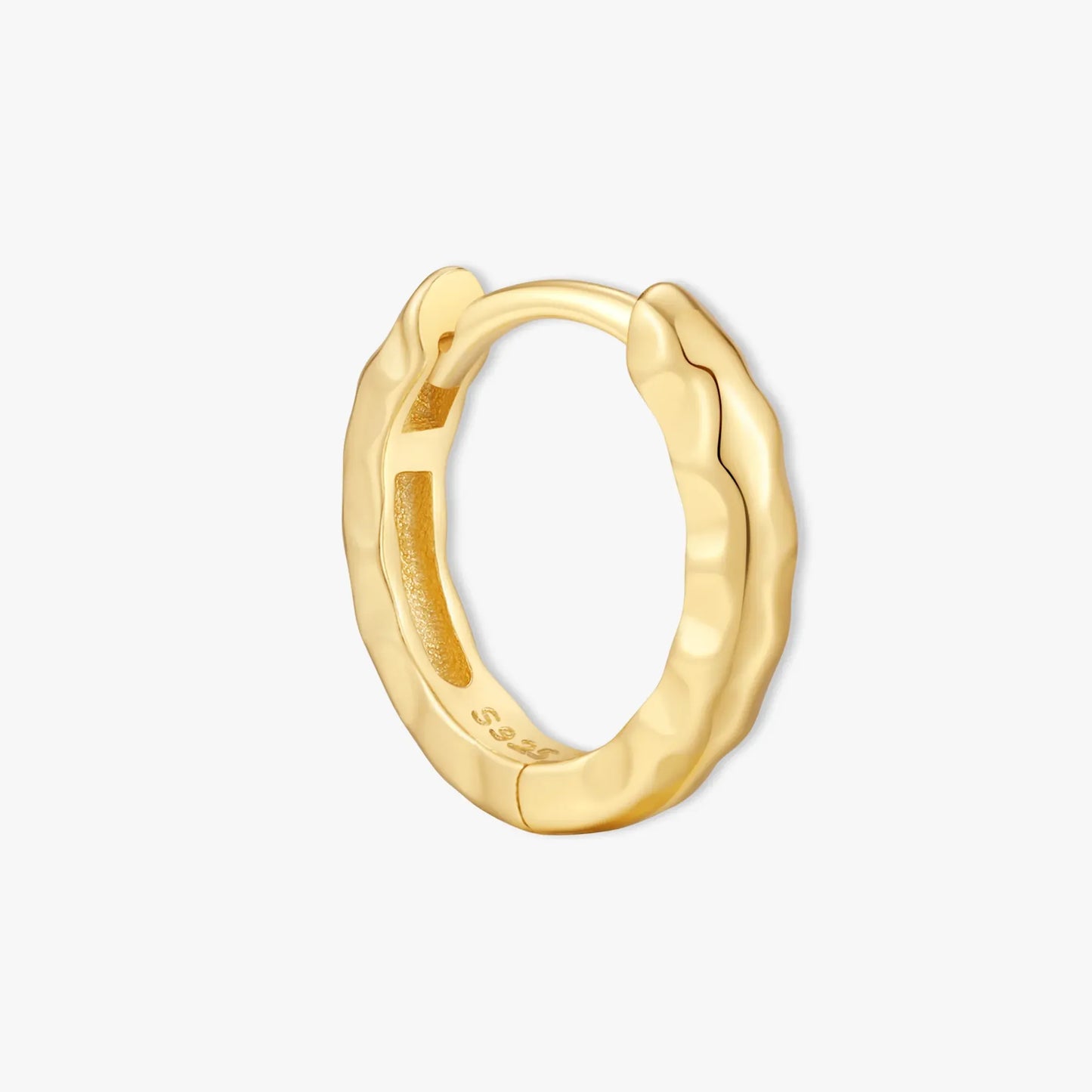 Everyday Textured Hoops in Gold