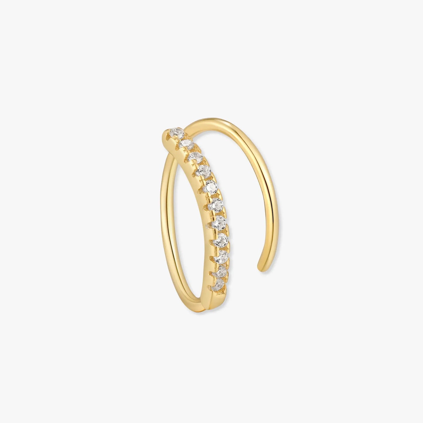 Celeste Double Hoop Earrings In Gold