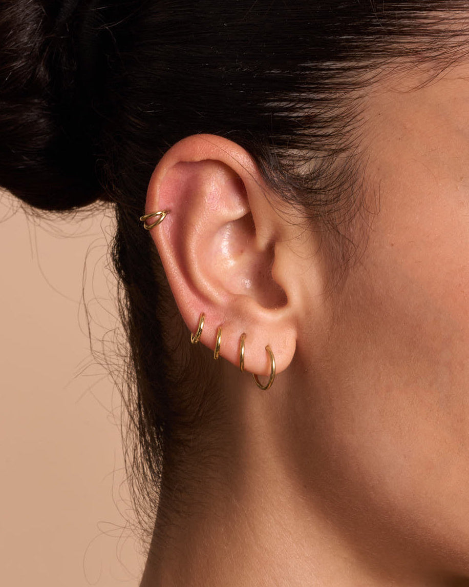 Titanium Double Illusion Helix Clicker In Gold
