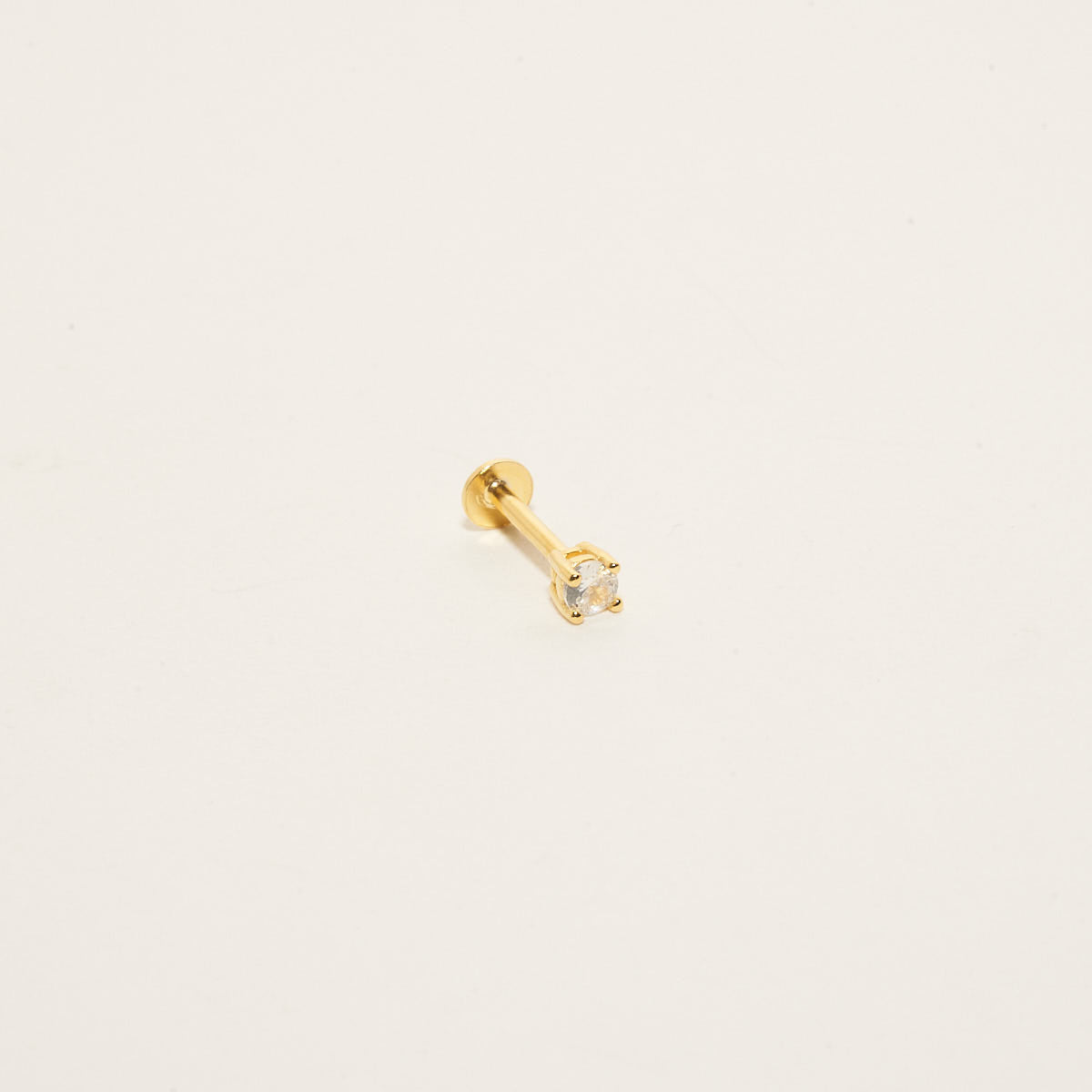 Helix Flat Back Diamond Stud In Gold