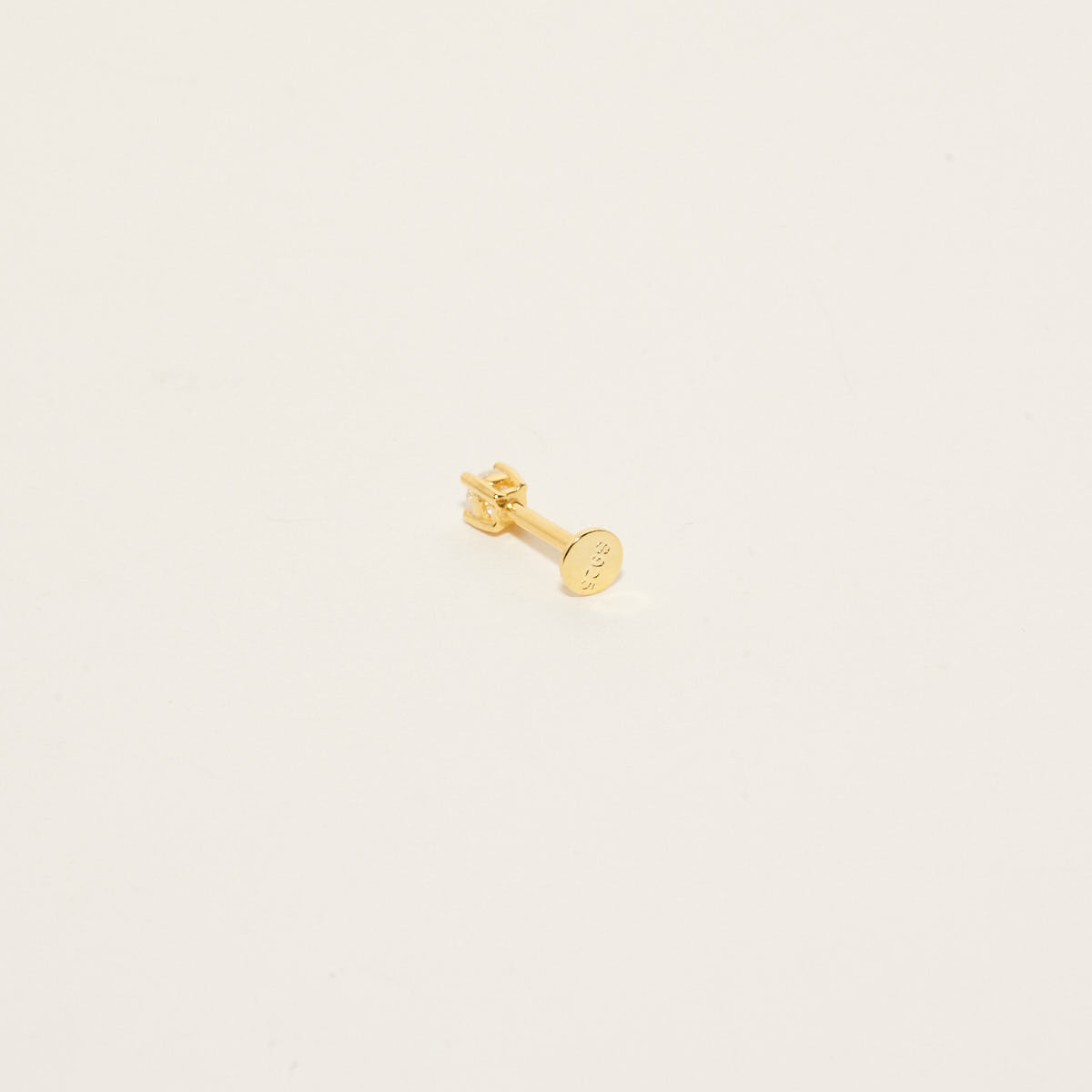 Helix Flat Back Diamond Stud In Gold