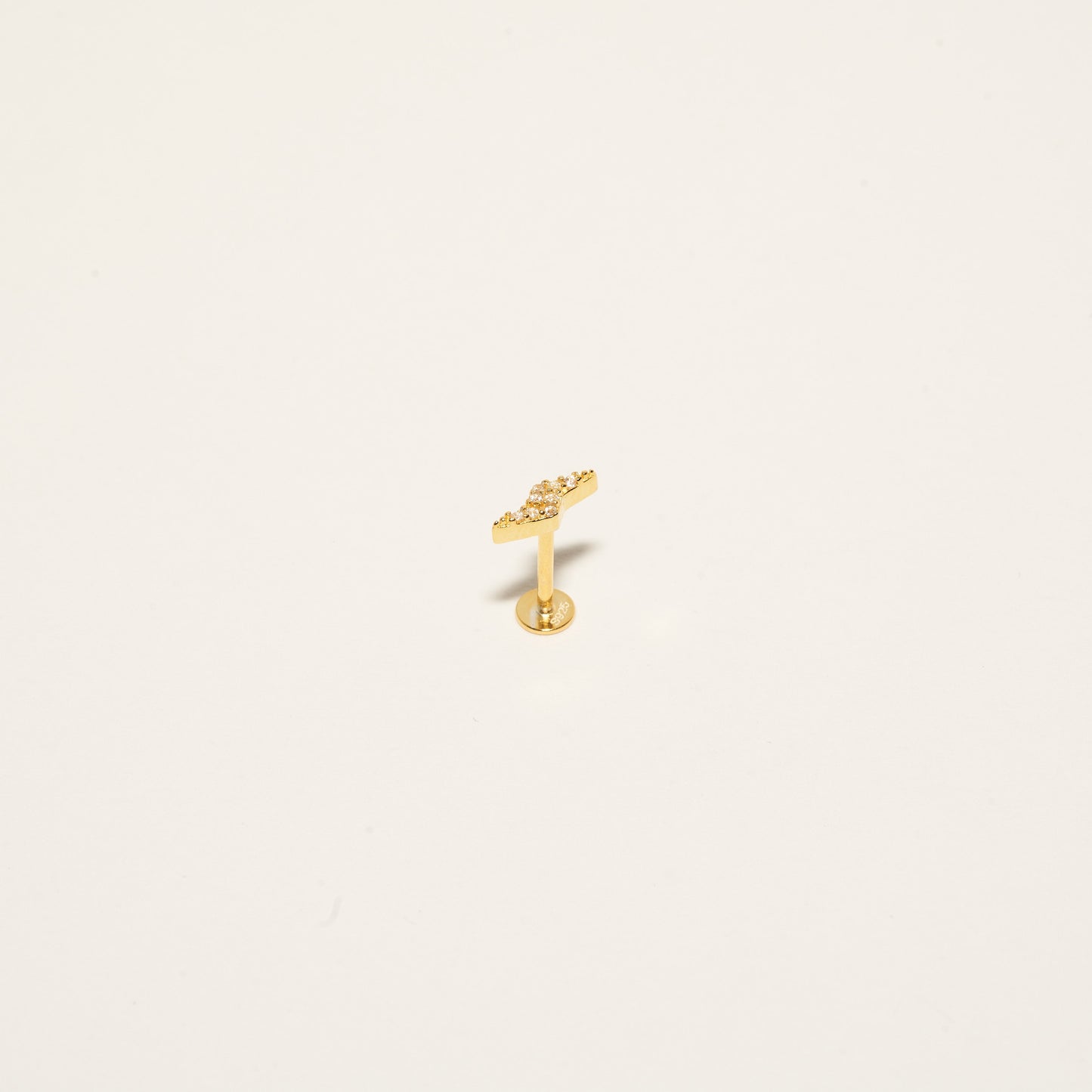 Lighting Bolt Flat Back Studs In Gold