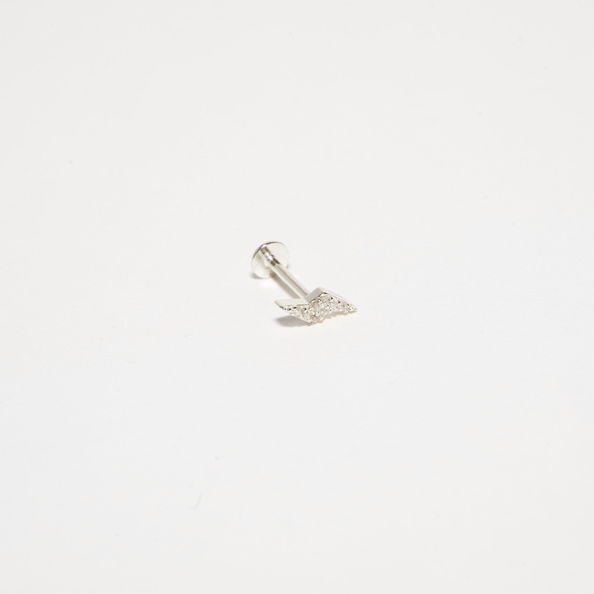 Lighting Bolt Flat Back Studs In Silver