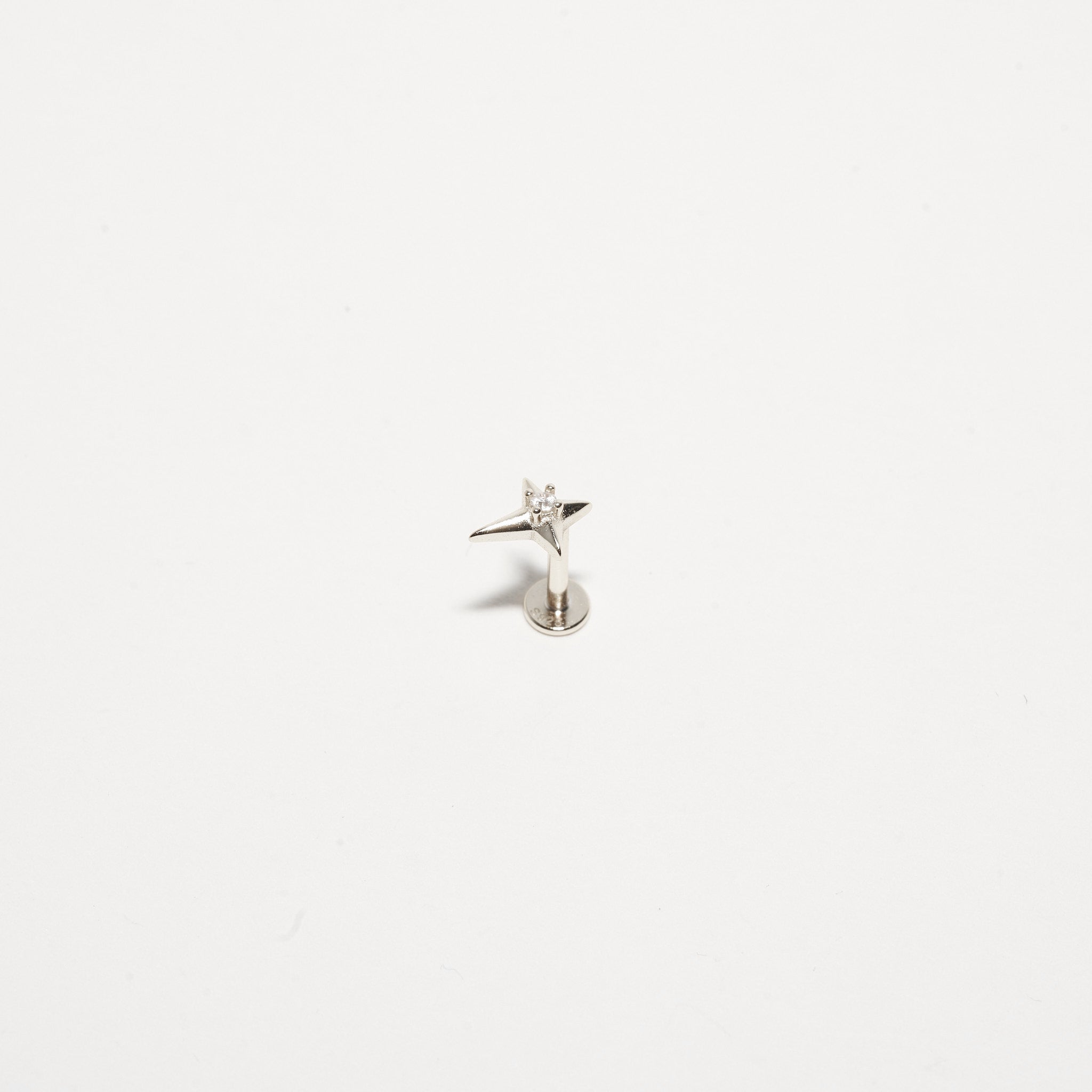 Nova Spark Labret Studs in Silver