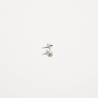 Nova Spark Labret Studs in Silver