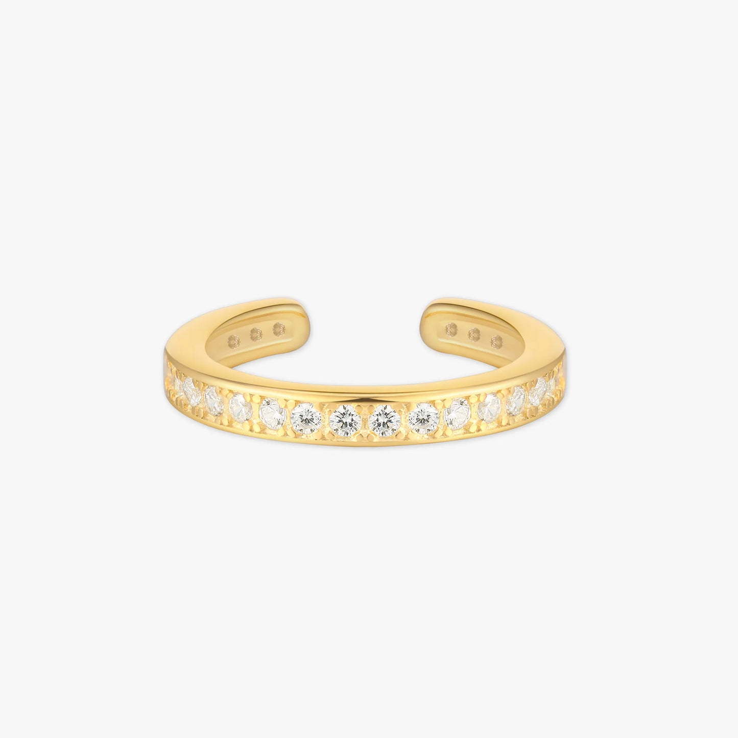 Paved Crystal Ear Cuff in Gold