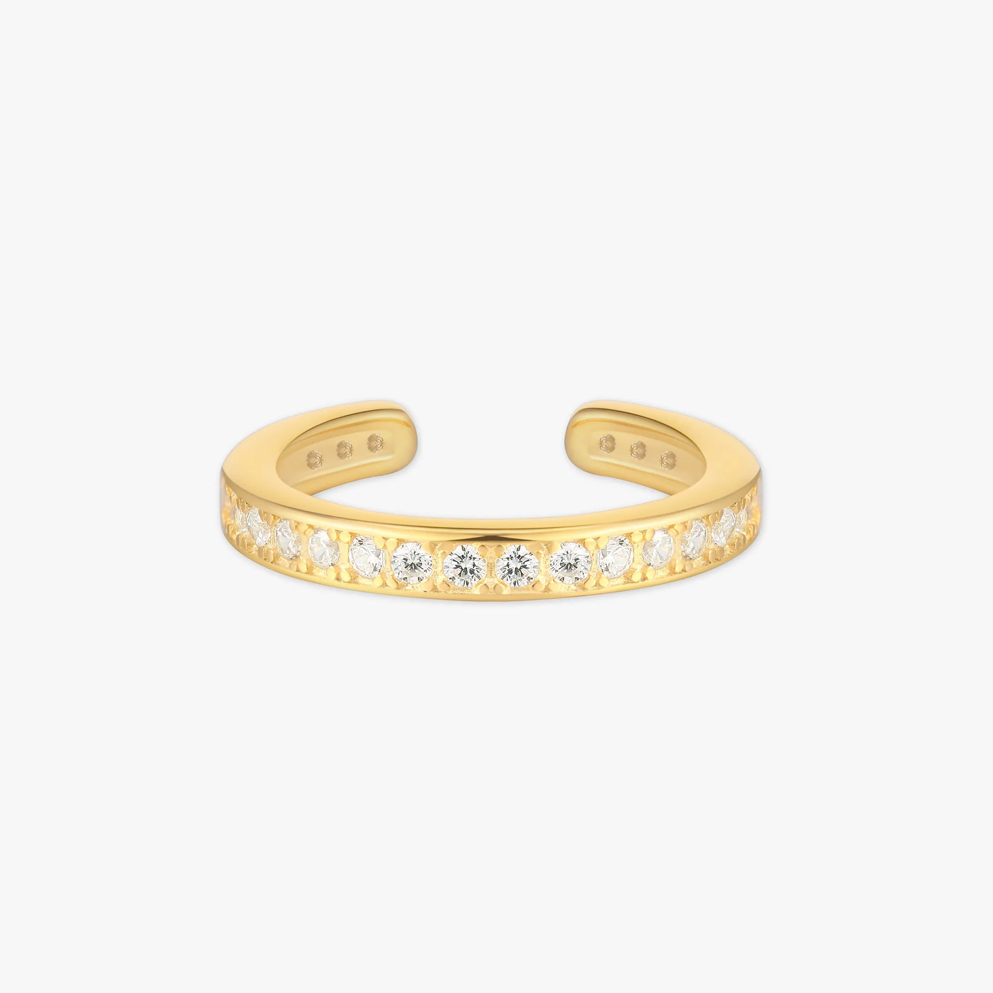 Paved Crystal Ear Cuff in Gold