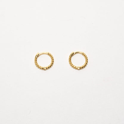 Rope Twist Huggie Hoops In Gold