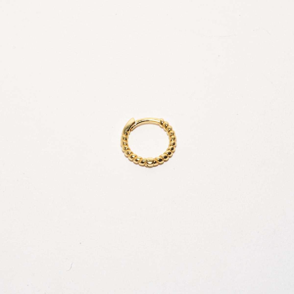 Rope Twist Helix Hoop In Gold
