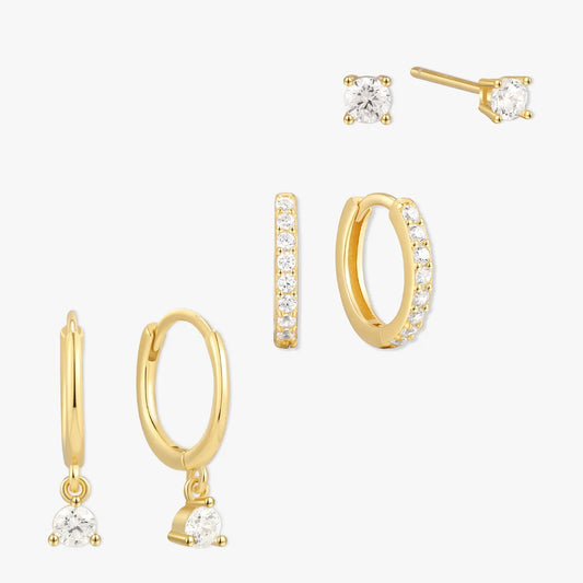 Classic Dangle Earring Set in Gold