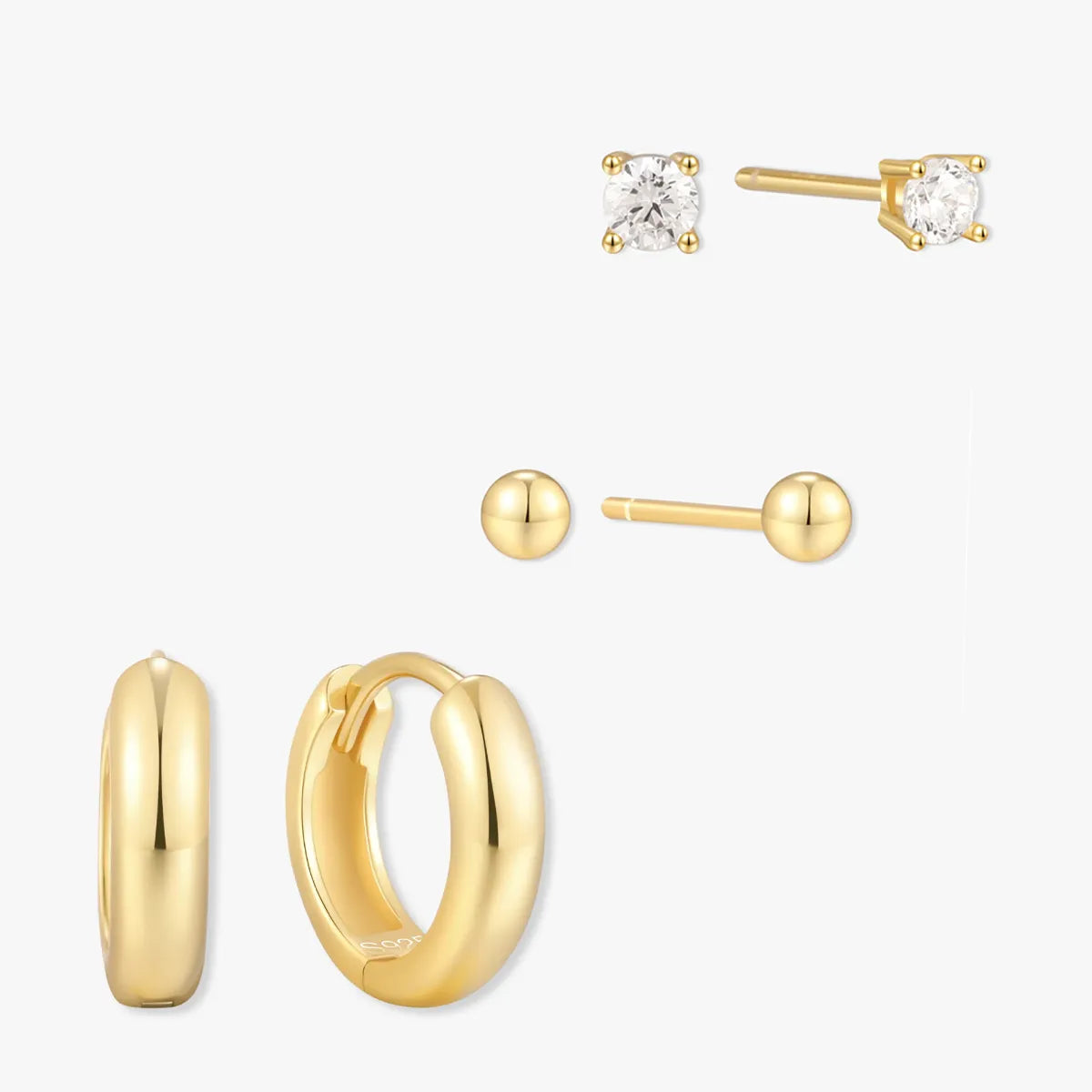 Essential Earring Set in Gold