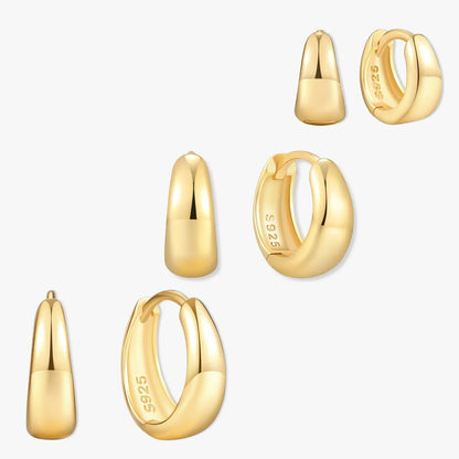 Everyday Tapered Huggies Set in Gold