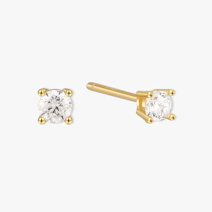 Essential Diamond Studs In Gold