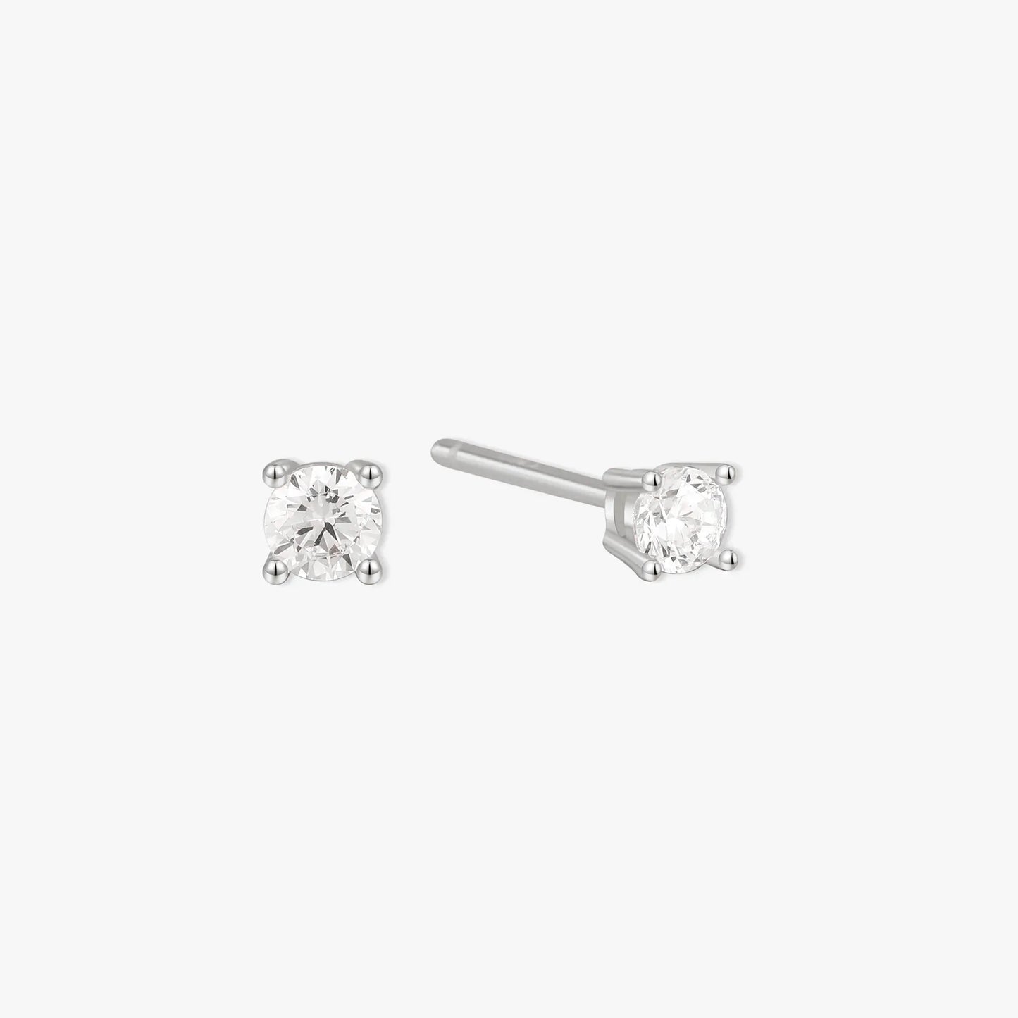 Essential Diamond Studs In Silver
