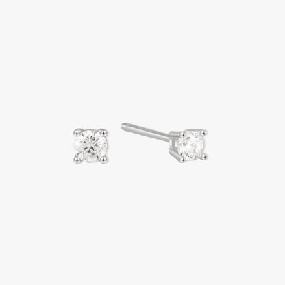 Essential Diamond Studs In Silver