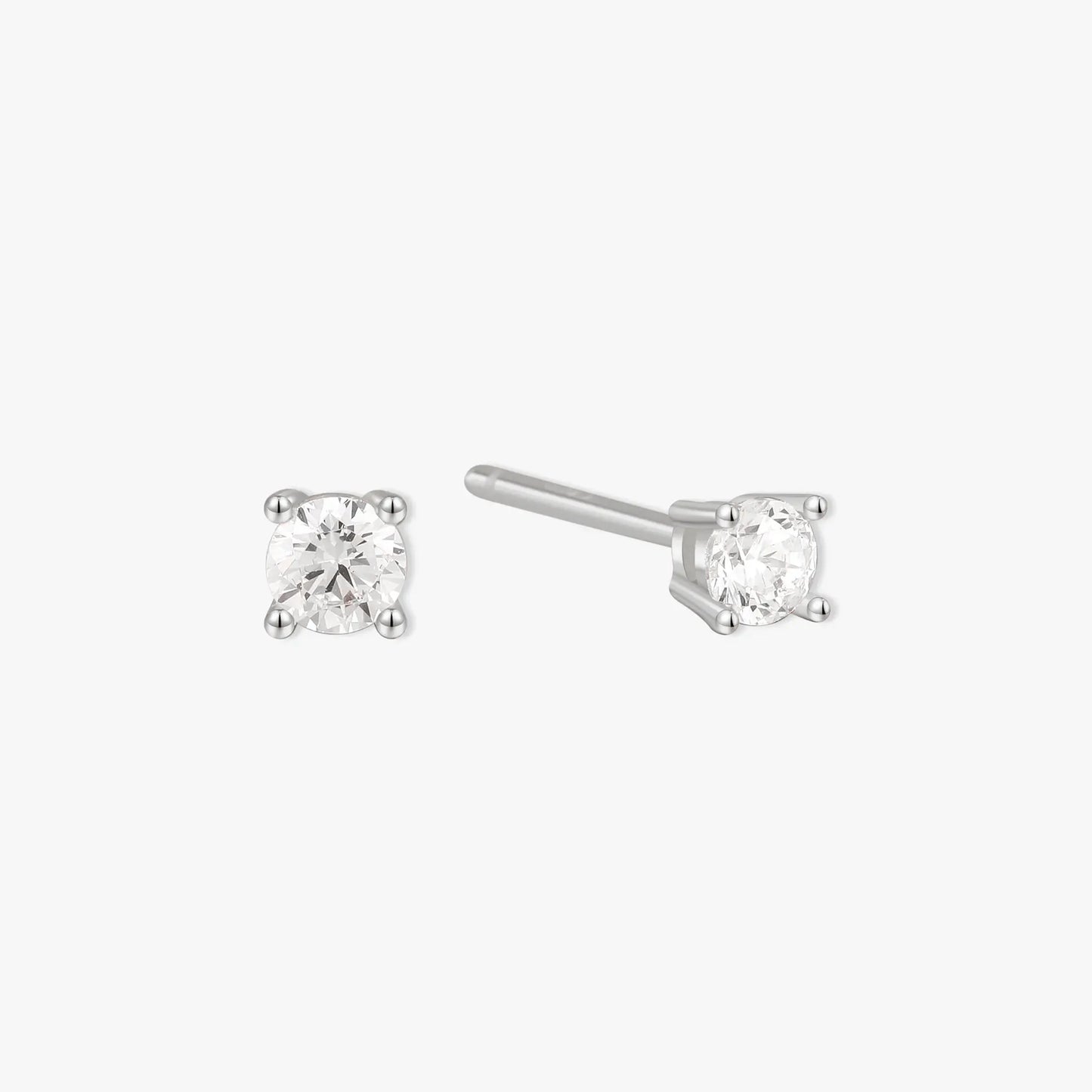 Essential Diamond Studs In Silver