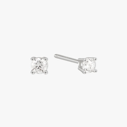Essential Diamond Studs In Silver