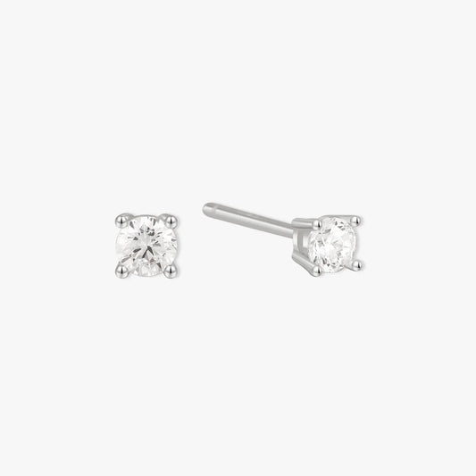 Essential Diamond Studs In Silver