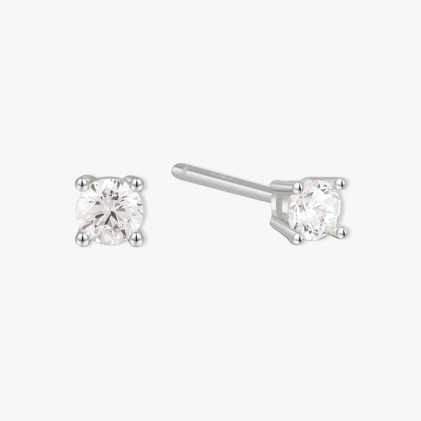 Essential Diamond Studs In Silver