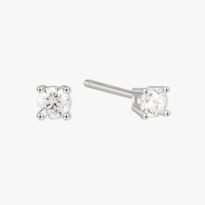 Essential Diamond Studs In Silver