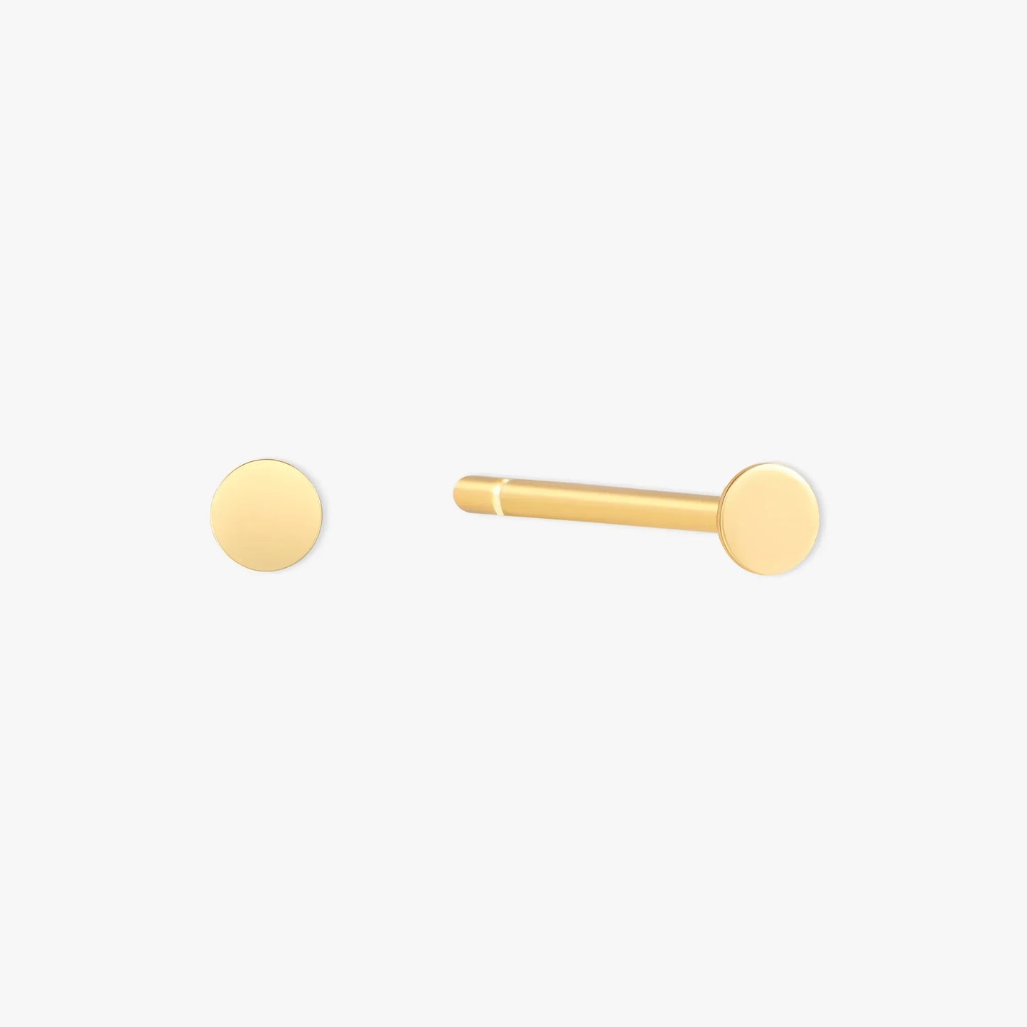 Essential Round Stud Earrings In Gold