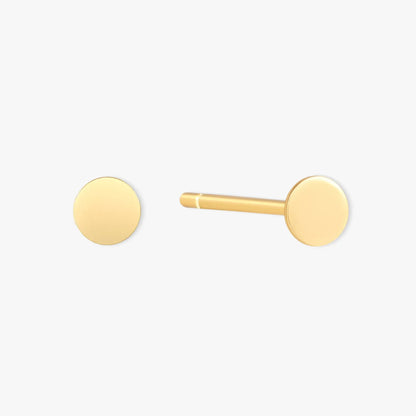 Essential Round Stud Earrings In Gold